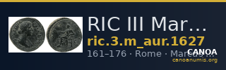RIC III Marcus Aurelius 1627 — CANOA