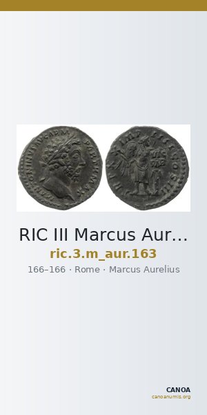 RIC III Marcus Aurelius 163 — CANOA