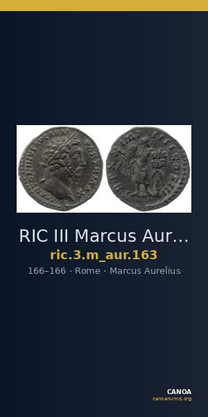 RIC III Marcus Aurelius 163 — CANOA