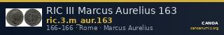 RIC III Marcus Aurelius 163 — CANOA