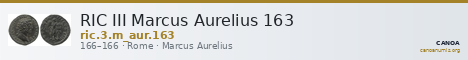 RIC III Marcus Aurelius 163 — CANOA
