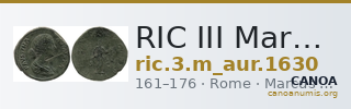 RIC III Marcus Aurelius 1630 — CANOA