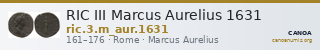 RIC III Marcus Aurelius 1631 — CANOA