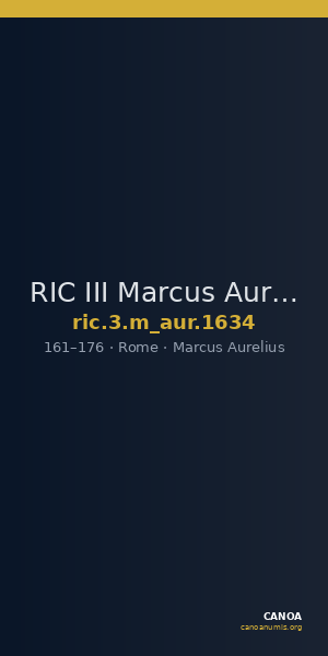 RIC III Marcus Aurelius 1634 — CANOA