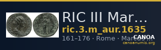 RIC III Marcus Aurelius 1635 — CANOA