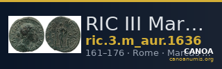 RIC III Marcus Aurelius 1636 — CANOA