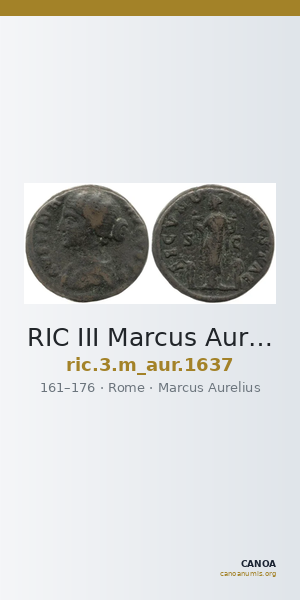 RIC III Marcus Aurelius 1637 — CANOA