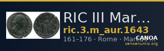 RIC III Marcus Aurelius 1643 — CANOA