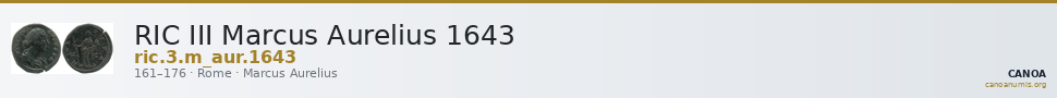 RIC III Marcus Aurelius 1643 — CANOA