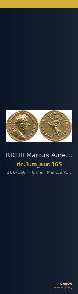 RIC III Marcus Aurelius 165 — CANOA
