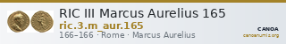 RIC III Marcus Aurelius 165 — CANOA