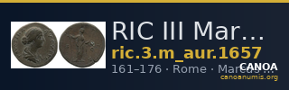 RIC III Marcus Aurelius 1657 — CANOA