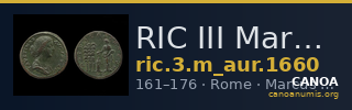 RIC III Marcus Aurelius 1660 — CANOA