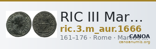 RIC III Marcus Aurelius 1666 — CANOA