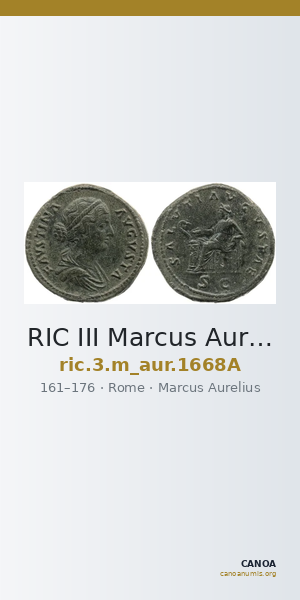 RIC III Marcus Aurelius 1668A — CANOA