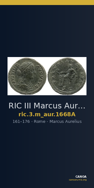 RIC III Marcus Aurelius 1668A — CANOA