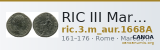 RIC III Marcus Aurelius 1668A — CANOA