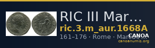 RIC III Marcus Aurelius 1668A — CANOA