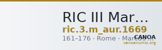 RIC III Marcus Aurelius 1669 — CANOA