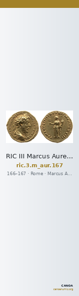 RIC III Marcus Aurelius 167 — CANOA