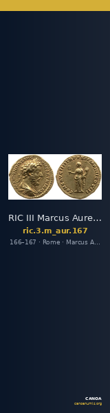 RIC III Marcus Aurelius 167 — CANOA