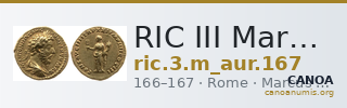 RIC III Marcus Aurelius 167 — CANOA