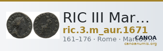 RIC III Marcus Aurelius 1671 — CANOA