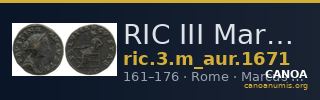 RIC III Marcus Aurelius 1671 — CANOA
