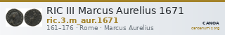 RIC III Marcus Aurelius 1671 — CANOA