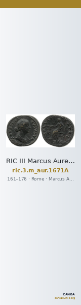 RIC III Marcus Aurelius 1671A — CANOA