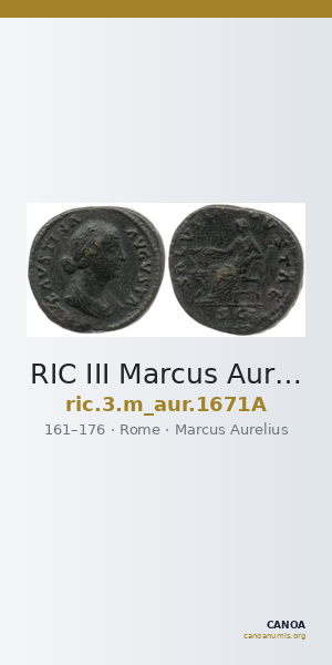 RIC III Marcus Aurelius 1671A — CANOA