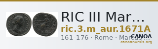 RIC III Marcus Aurelius 1671A — CANOA