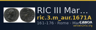 RIC III Marcus Aurelius 1671A — CANOA