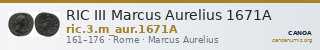 RIC III Marcus Aurelius 1671A — CANOA