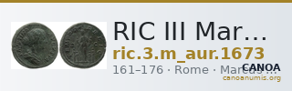 RIC III Marcus Aurelius 1673 — CANOA