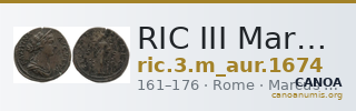 RIC III Marcus Aurelius 1674 — CANOA
