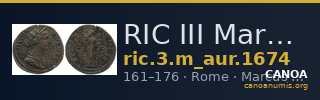 RIC III Marcus Aurelius 1674 — CANOA