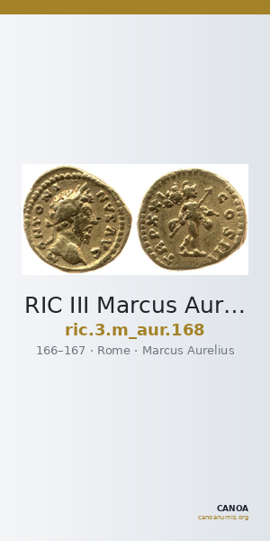 RIC III Marcus Aurelius 168 — CANOA