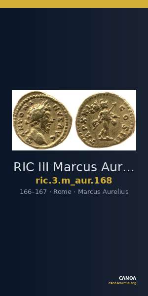 RIC III Marcus Aurelius 168 — CANOA