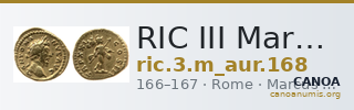 RIC III Marcus Aurelius 168 — CANOA