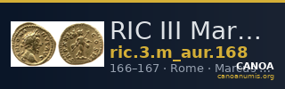 RIC III Marcus Aurelius 168 — CANOA