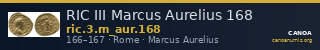 RIC III Marcus Aurelius 168 — CANOA