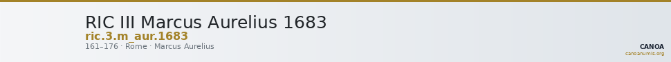 RIC III Marcus Aurelius 1683 — CANOA
