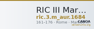 RIC III Marcus Aurelius 1684 — CANOA