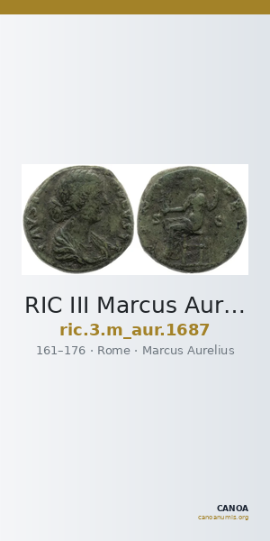 RIC III Marcus Aurelius 1687 — CANOA