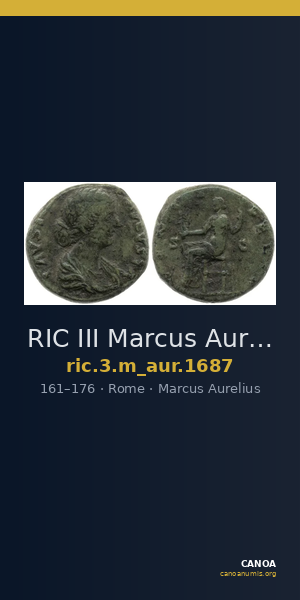 RIC III Marcus Aurelius 1687 — CANOA