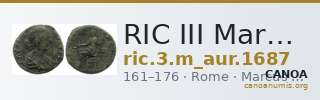 RIC III Marcus Aurelius 1687 — CANOA