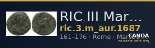 RIC III Marcus Aurelius 1687 — CANOA