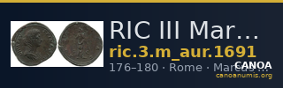 RIC III Marcus Aurelius 1691 — CANOA