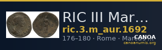 RIC III Marcus Aurelius 1692 — CANOA